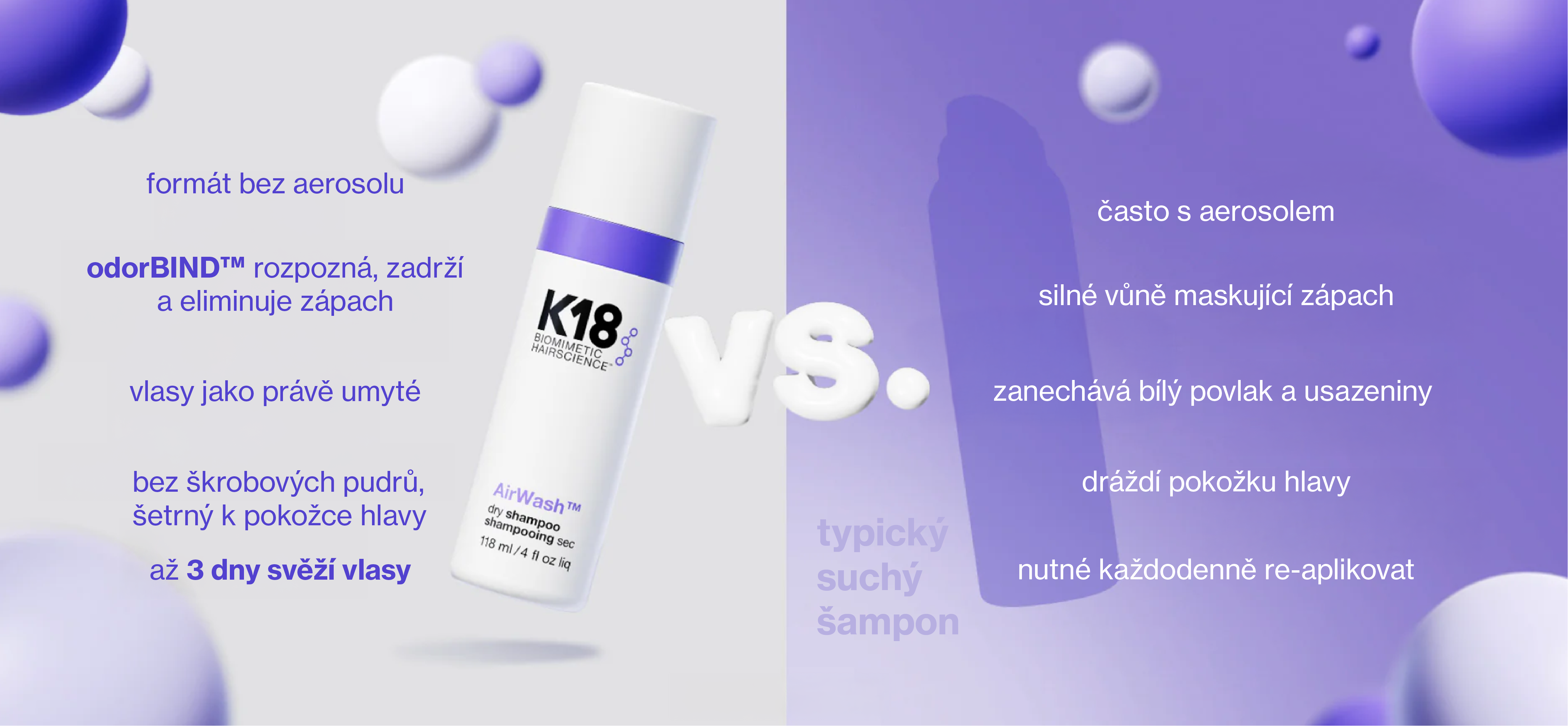 K18 AirWash porovnání s ostatními šampony